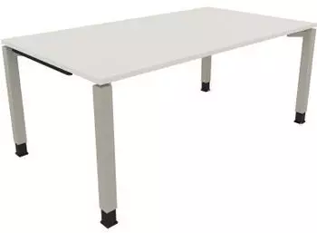 Soennecken All in One Schreibtisch manuell h&ouml;henverstellbar 180x100cm wei&szlig;/silber (810032901)