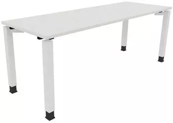 Soennecken Schreibtisch All in One Vierfu&szlig; manuell h&ouml;henverstellbar 200x70cm wei&szlig; (810035101)