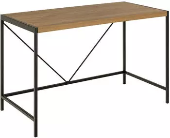 ebuy24 Bahamas Schreibtisch Eiche/Schwarz, Metall/Holzwerkstoff, 120x60x75cm