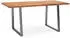 Wohnling Schreibtisch Akazie Massivholz Baumkante Trapezbeine Chrom 200x100cm (WL7.270)