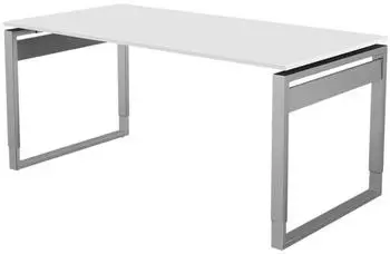 Kerkmann Form 5 Schreibtisch B&uuml;gel-Gestell h&ouml;henverstellbar 160x80cm Lichtgrau (4031)
