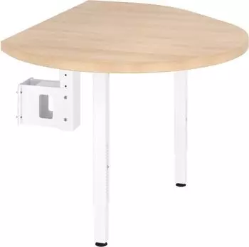 Hammerbacher Anbautisch halbr. 91,5x121cm Eichedekor/Wei&szlig; (LA92C)