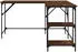 vidaXL Schreibtisch Braun Eichen-Optik 139x139x75cm Holzwerkstoff (837591)