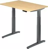Sitz-Steh-Schreibtisch elektrisch 120x80cm Ahorn/Graphit