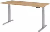 Hammerbacher-Sitz-Steh-Schreibtisch el.180x80cm Asteiche-VXDKB19/R/S