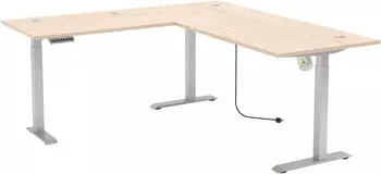 Innostyle Santorin Eckschreibtisch h&ouml;henverstellbar (72-120cm) Riva Eiche 185x177cm