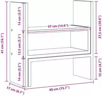 vidaXL Schreibtisch-Organizer Verstellbar Sonoma-Eiche 40x17x41 cm