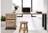 Massivmoebel24 Villanders Schreibtisch Wildeiche bianco geölt 180x55x76cm (48-360-200-1044)