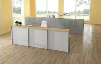 Kerkmann Genua Anbautheke 45&deg;, 118x70x115cm, alusilber/buche (3991)