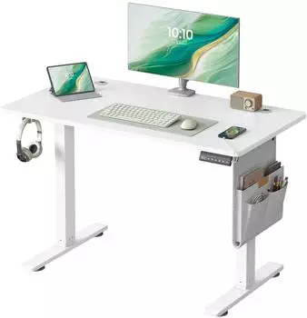 Songmics Höhenverstellbarer Schreibtisch elektrisch, 140cm, 4 Speicherhöhen, USB-C