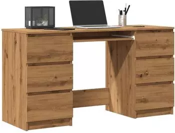 vidaXL Schreibtisch Holzwerkstoff Artisan-Eiche 140x50x77cm (855961)