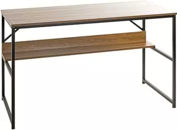 HAKU Schreibtisch Eiche/schwarz, Metall/Holz, 120x74x60cm (23898)