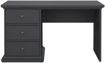 ebuy24 Venedig Schreibtisch 3 Schubladen, matt grau (07-77821Pigig)