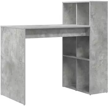vidaXL Schreibtisch Holzwerkstoff betongrau, 108x55x103,5cm (869461)