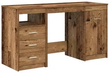 vidaXL Schreibtisch mit Unterschrank, Altholz (3328551)