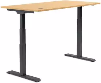 Soennecken FLEX MODUL Sitz-Steh-Schreibtisch elektrisch h&ouml;henverstellbar 160x80cm, Buche/schwarz (810061672)