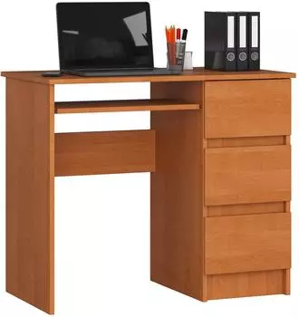 Akord Furniture Factory A6 Schreibtisch Erle, 3 Schubladen, 90x77x50cm (800000485356)