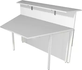 Kerkmann Atlantis Anbau-Theke 2-seitig schr&auml;g 1350x920x1080mm wei&szlig;/Glas (3290)