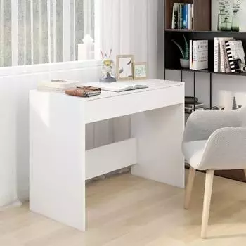 vidaXL Schreibtisch wei&szlig;, Holzwerkstoff, 101x50x76,5cm (809557)
