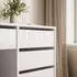 Lookway Mada Gloss Schreibtisch mit Schubladen, weiß hochglanz, 120x75x55cm (800001026793)