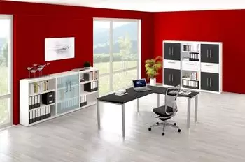 Kerkmann Form 5 Schreibtisch, h&ouml;henverstellbar, 200x100cm, wenge (4177)