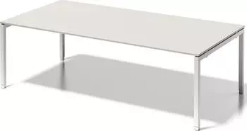 Bisley Cito Chefarbeitsplatz/Konferenztisch 240x120cm, h&ouml;henverstellbar 65-85cm, grauwei&szlig; (DUH2412GW396)