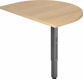 Hammerbacher Anbautisch eckig 60x80cm, Eiche/Graphit (RA60/E/G)