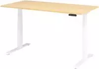Hammerbacher-Sitz-Steh-Schreibtisch el.160x80cm Ahorn/Wei&szlig;-VXDKB16/3/W