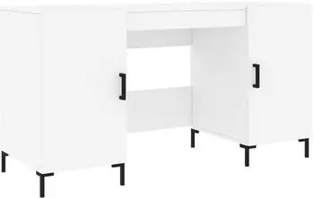 vidaXL Schreibtisch wei&szlig; 140x50x75cm, Holzwerkstoff