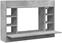 vidaXL Wand-Schreibtisch Betongrau 105x48x75 cm Holzwerkstoff