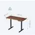 Relaxdays Höhenverstellbarer Schreibtisch elektrisch, Metall, Industrial, braun-schwarz, 120x60cm