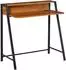 HomCom Schreibtisch mit Schublade und Ablage, Walnuss/schwarz, 84x45cm (836-055)