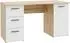 Forte NET307 Schreibtisch 140 weiß/Artisan Eiche, 3 Schubladen (MT311-C804)