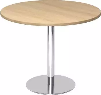 Hammerbacher Besprechungstisch STF10 rund &Oslash;100cm, Eiche/Chrom, H74,5cm (VSTF10/E/C)