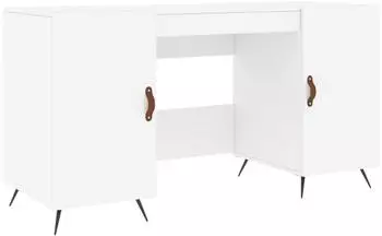 vidaXL Schreibtisch Holzwerkstoff Wei&szlig; 140x50x75cm (829516)