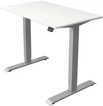 Kerkmann Move 1 Sitz-Steh-Schreibtisch elektrisch h&ouml;henverstellbar 100x60cm wei&szlig;/silber (10226010)
