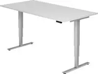 Hammerbacher-Sitz-Steh-Schreibtisch el.200x100cm Wei&szlig;-VXDSM2E/W/S