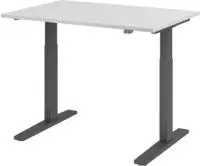 Hammerbacher-Sitz-Steh-Schreibtisch el.120x80cm Grau/Graph-VXMKA12/5/G