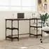 vidaXL Schreibtisch schwarz 140x50x75cm Metall und Holzwerkstoff (845326)