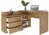 CdF Dany Eckschreibtisch mit 3 Schubladen, 120x50x76cm, Artisan Eiche