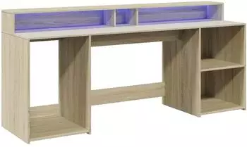 vidaXL Schreibtisch mit LED Sonoma Eiche 200x55x91cm (3309440)
