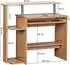 Finebuy Schreibtisch SuVa1905_1 Buche 94x90,5x48,5cm mit Tastaturauszug (SuVa1905_1)