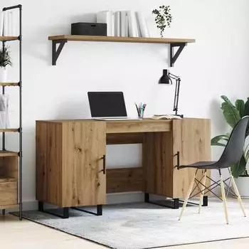 vidaXL Schreibtisch Artisan-Eiche 140x50x75cm Holzwerkstoff (879529)