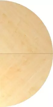 Hammerbacher Anbautisch 2x Viertelkreis 160x80cm Ahorn/Chrom (LA160/3/C)