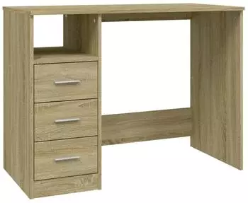 vidaXL Schreibtisch mit Schubladen, Sonoma-Eiche, 102x50x76cm (823035)