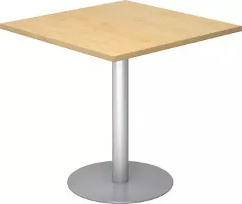 Hammerbacher Besprechungstisch Bistro Meeting Point quadratisch 80x80cm, ahorn/silber (VSTF88/3/S)