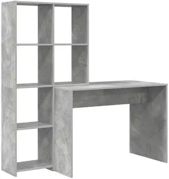 vidaXL Schreibtisch Betongrau 138,5x55x143cm Holzwerkstoff (3337252)
