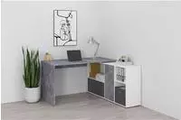 FMD Eckschreibtisch "Lexo" Schreibtisch/Sideboard viel Stauraum, beidseitig