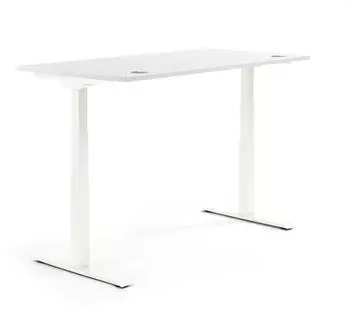 Soennecken FLEX MODUL Sitz-Steh-Schreibtisch elektrisch h&ouml;henverstellbar 160x80cm wei&szlig;/wei&szlig; (810061201)