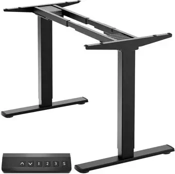 Onkron CDF222E-B Schreibtischgestell h&ouml;henverstellbar elektrisch, 2 Motoren, 100kg, schwarz (CDF222E-B)